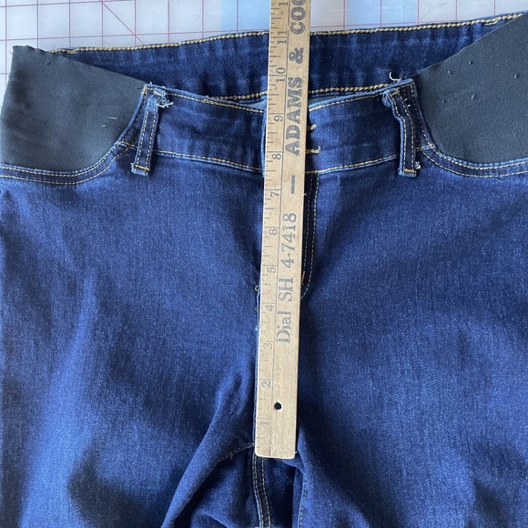 SHEIN Maternity Jeans Womens Medium Capri Denim‎ Casual Pants Dark Wash - Picture 7 of 8
